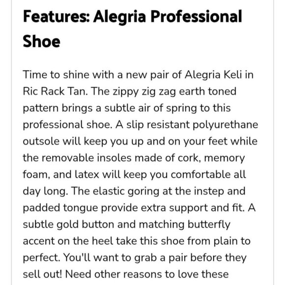 Alegria Keli Ric Rack Tan Professional Clogs Shoes Size 8-8.5 - Picture 9 of 11